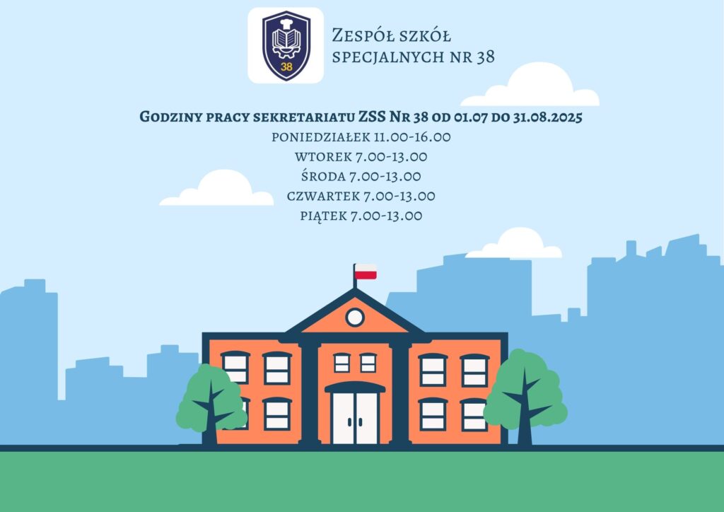 Godziny pracy sekretariatu ZSS nr 38