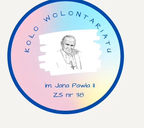 Logo Szkolnego Koła Wolontariatu im. Jana Pawła II w ZSS38