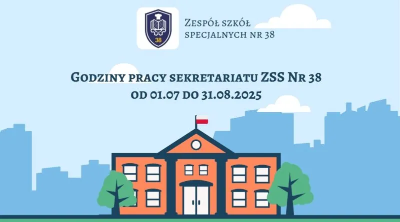 Godziny pracy sekretariatu ZSS nr 38